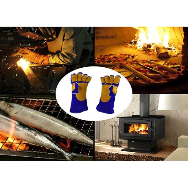 Durable Long Sleeve Heat Resistant Gloves Wrist Stitching Reinforcement Design