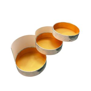 Hot Stamping Surface Handling Customized Luxury Three Layers Round Shape