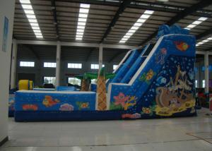 Wholesale Funny Sea Theme Giant Inflatable Water Slide , Kids Inflatable Water Slide 11 X 5.5 X 7m from china suppliers