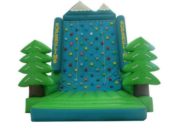 Quality Green Tree Rock Climbing Wall Inflatable , Sports Games Bounce House With Climbing Wall for sale