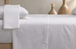 Double Size Hotel Bedding Linen Plain White Color And 400T With 100% Cotton