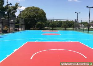 China Shanghai Ecological Park Construction Project Case Silicon PU Sports Court on sale