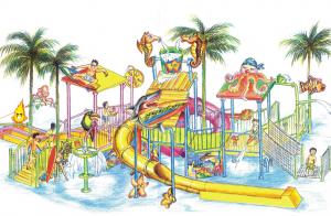 Wholesale Water Park Equipments, Kids' Water Playground For 50 Riders 17.5 * 11 * 7m from china suppliers