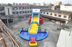Wholesale Commercial 0.55mm PVC Inflatable Bounce House Water Slide 20mL*8wW*7mH from china suppliers