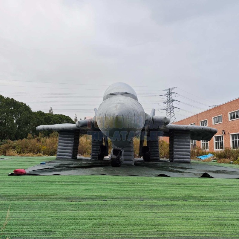 Custom Inflatable Fighter Jet Decoy Model with Realistic Aircraft Shape for Outdoor Simulation Training And Display Projects Worldwide