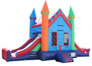 Wholesale Attractive Inflatable Party City Bounce House , Double Slide Inflatable Moon Bounce from china suppliers