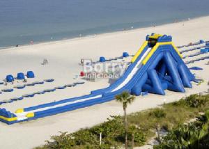 Wholesale PVC Tarpaulin Material Blue Giant Inflatable Water Slide For Adult One Lanes from china suppliers