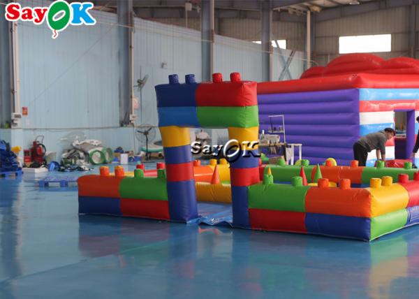 Pvc Tarpaulin Inflatable Games Block Shape Waterproof Bumper Car Fence Toy Playground Building
