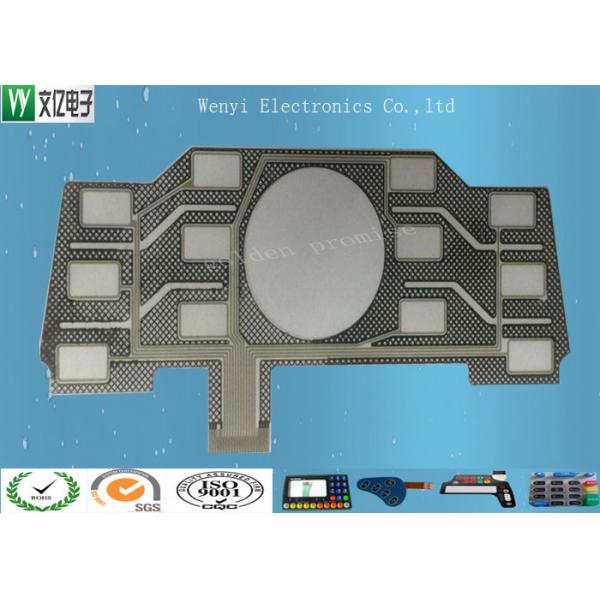 EMI Shield Flexible Capacitive Touch Keypad / Custom Printed Membrane Touch