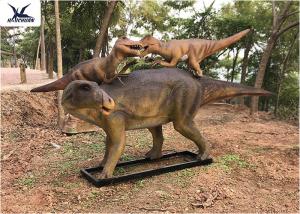 China Life Size Animatronic Dinosaur Garden Ornaments Mother And Baby Garden Display on sale