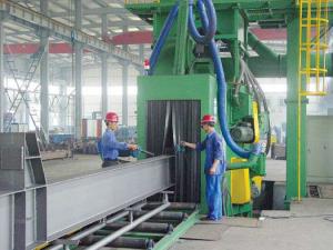China Auto H-beam Production Line , Steel Plate Shot-blasting Machine on sale