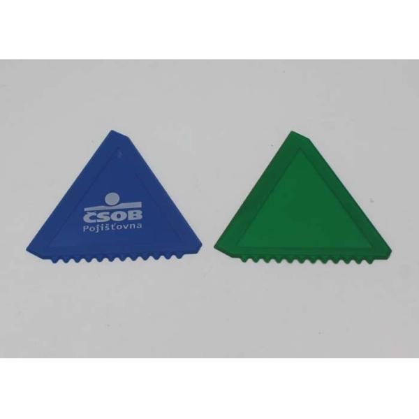 Triangle Shape Hard Plastic Car Ice Scraper With Silk Screen Logo