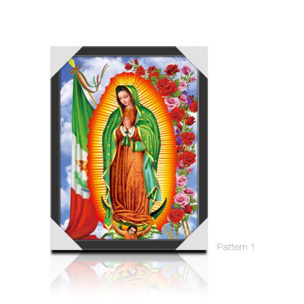 0.6mm PET Flip Religion Virgin Mary / Jesus 3D Lenticular Images For Wall Decro​