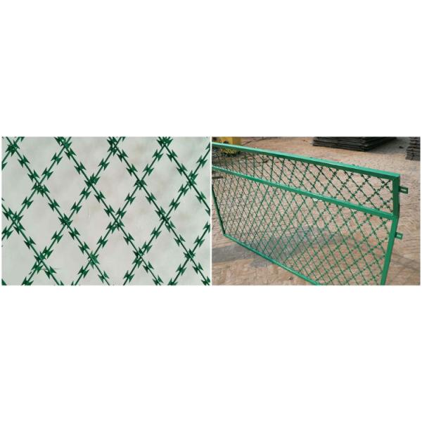 CBT 65 Razor Blade Wire Fence razor wire coil 0.5mm Thickness prison razor wire