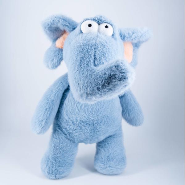 Customized Images Blue Elephant Plush Toy Soft And Huggable Animal Stuffed Toys