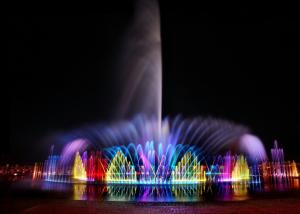 China Large Scale Outdoor Square Water Fountains , Magic Musical Fountain Project on sale