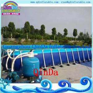 Wholesale PVC tarpaulin metal frame pool,removable metal frame swimming pool from china suppliers