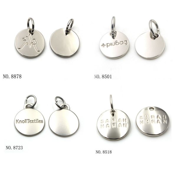 Light Gold Custom Hat Shape Metal Logo With Jump Ring For Keyring Clasp