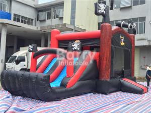 Wholesale Pirate Ship Bounce Round Inflatable Combo Slide , Inflatable Bouncers For Kids Party from china suppliers