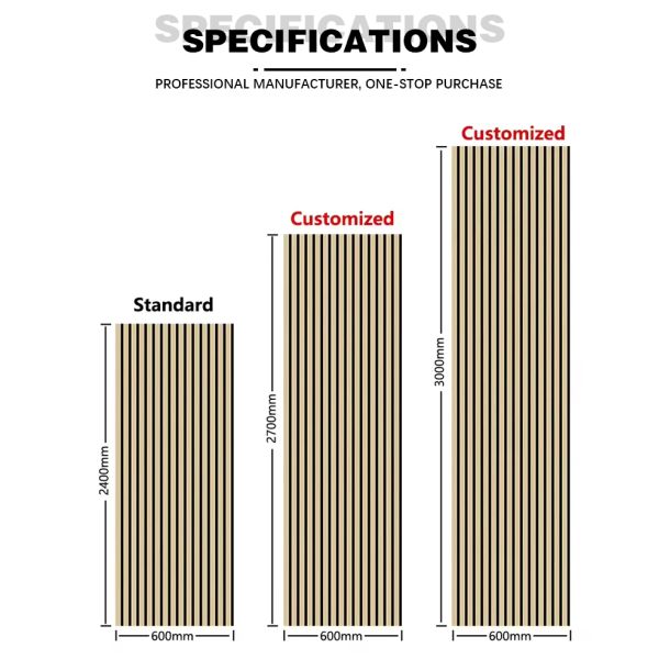 Customized Wood Slat Acoustic Panel With Modern Design And Function