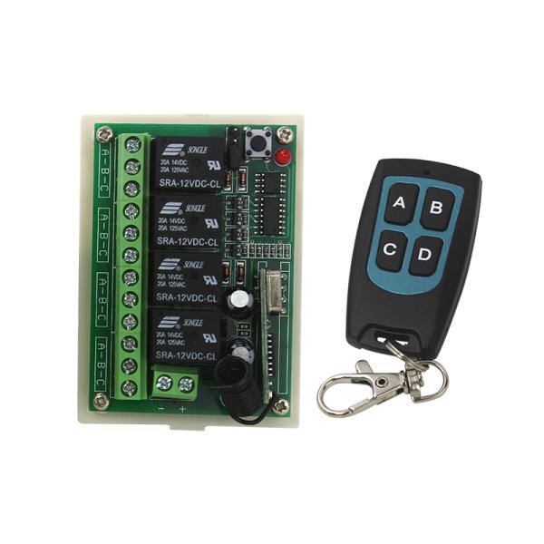 Wireless Push Button Switch With 4 Keys , Anti - Corrosion Remote On Off Switch
