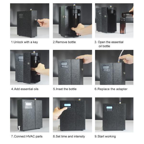 150ML Commercial Bluetooth Air HVAC System Aroma Diffuser Scent Portable Wall Mounted Scent Machine Aroma Diffuser