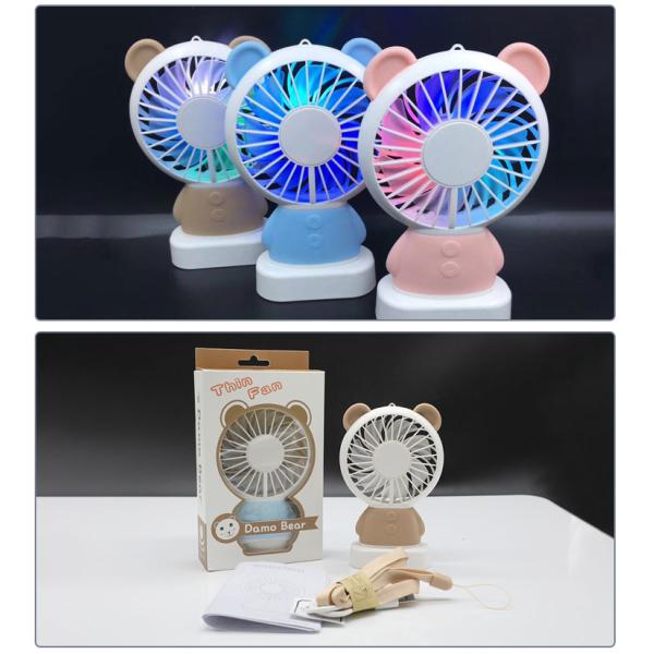 Linglong Rabbit fan usb rechargeable promotional plastic hand held fan