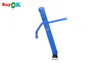 China Dancing Air Guy 5m Blue Inflatable Sky Dancer / Advertising Dancing Man Air Blower on sale