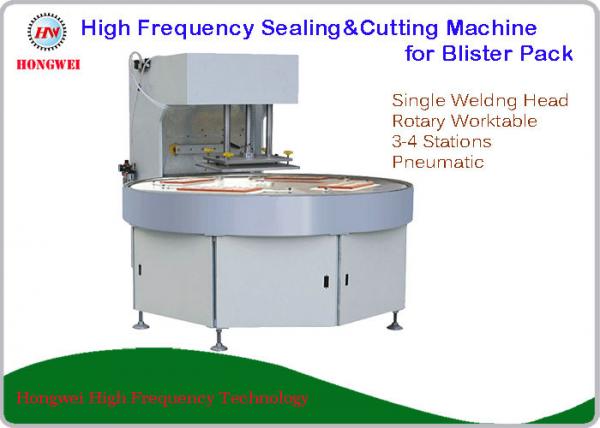 Quality Turntable Construction Plastic Heat Sealing Machine , Blister Packing Machine 27.12 MHz for sale