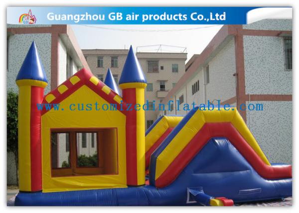 Quality 0.55mm PVC Inflatable Bouncy Castle , Jumping Castle Water Slide Toys for sale