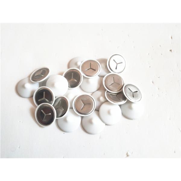 1-1/2" Diameter White Plastic Cover Self Locking Washer For BImetallic Pins