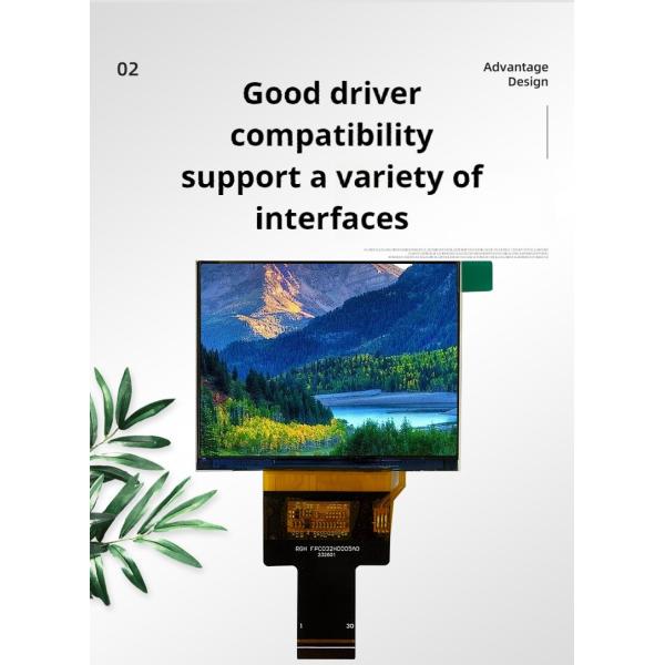 3.2 Inch MIPI Interface IPS 1024x768 LCD TFT Screen Display 12LEDS Backlight With 500cd/M2 Luminance
