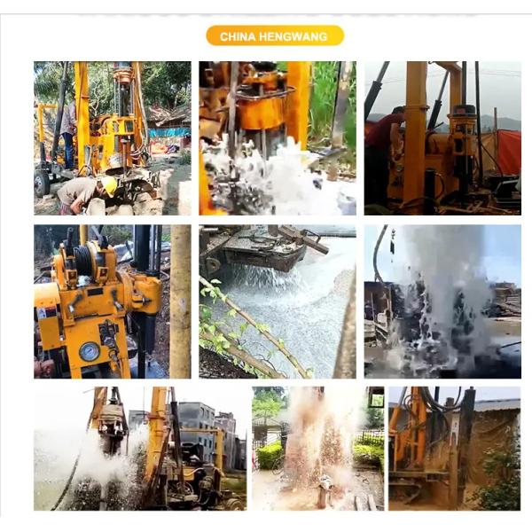 Fast Penetration Low Fuel Consumption Pneumatic Drilling Rig 200m Depth For Rural Drinking Water Wells