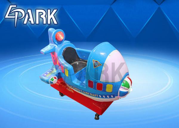 Quality Blue Plane Kiddy Ride Machine / Arcade Amusement Game Machine CE Certificate for sale