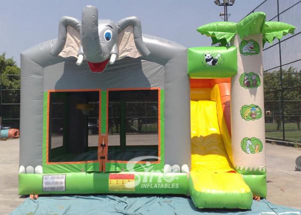 Quality Outdoor commercial kids elephant inflatable bounce house with slide from Sino Inflatables for sale