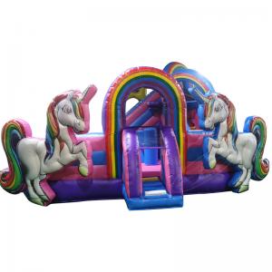 China Tarpaulin Commercial Unicorn Bouncing Castle Kids Bounce House Rentals on sale