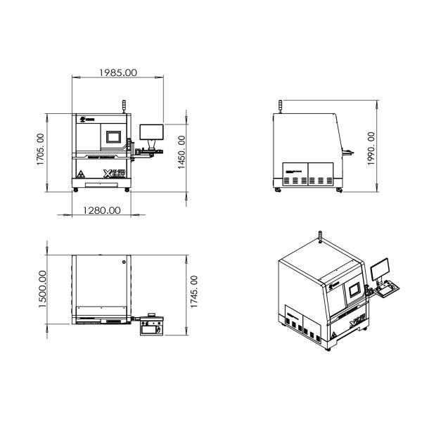Close Tube Unicomp X Ray AX8200 Max 5μM For Automotive Electronics