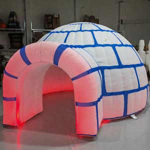 Wholesale Christmas Oxford Inflatable Igloo Dome Tent Event Igloo Tent Advertising Tent With LED Light from china suppliers