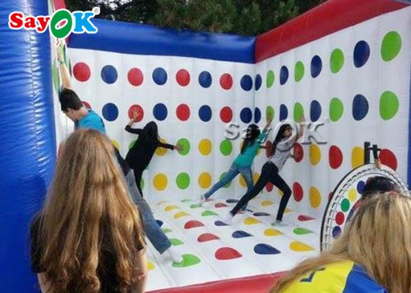 Quality Inflatable Outdoor Games Blue And White  Inflatable Sports Games / Advertising 3D Inflatable Twister Mattress for sale
