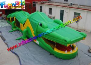 China Outdoor Crocodile Inflatables Obstacle Course Rentals / Custom Obstacle Game on sale