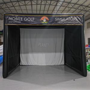China Commercial Airtight Golf Blow Up Tent PVC Golf Simulator Tent Outdoor Golf Practice Tent on sale