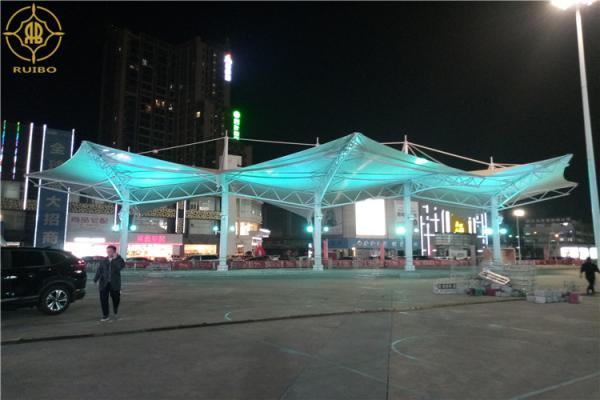 Mall Atriums Tensile Membrane Canopy Waterproof Tensile Membrane Fabric Structure