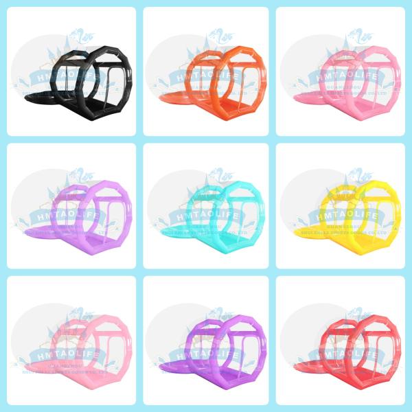 White Bounce House With Bubbles Playing Jumping Transparent