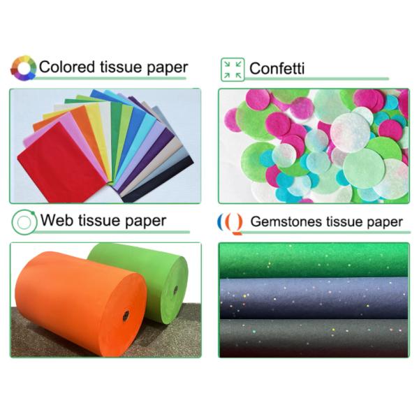 Paper Wrapping Roll Gift Wrapping 17gsm Blue Colored Paper Tissue Paper