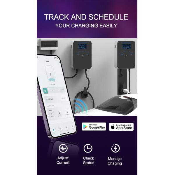 Home EV Charger Wall Mounted Type2 Interface Standard 2*7kW Dual Gun Charging Station 14kW 44kW Electric Car Charger