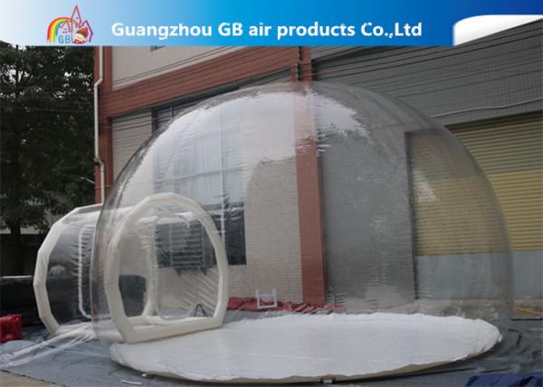 Quality 0.7mm Transparent Pvc Inflatable Camping Bubble Tent With Floor CE UL EN14960 for sale