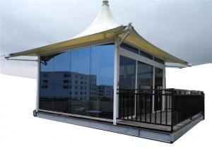 China Laminated Glass Luxury Resort Tents Sound Insulation Wall Steel Structure on sale