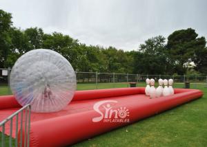 Wholesale New design giant inflatable human bowling ball game with big zorb ball and race track from china suppliers