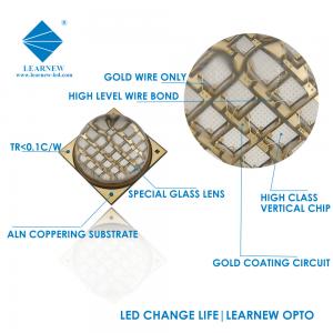 China R15MM 100W UV LED Chips 2100mA High Power UV LED Quartz Glass Lens on sale