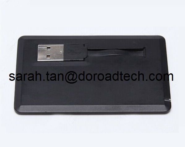 Business Card USB Flash Drive with Data Cable, Plastic Credit Card USB Stick with Cable